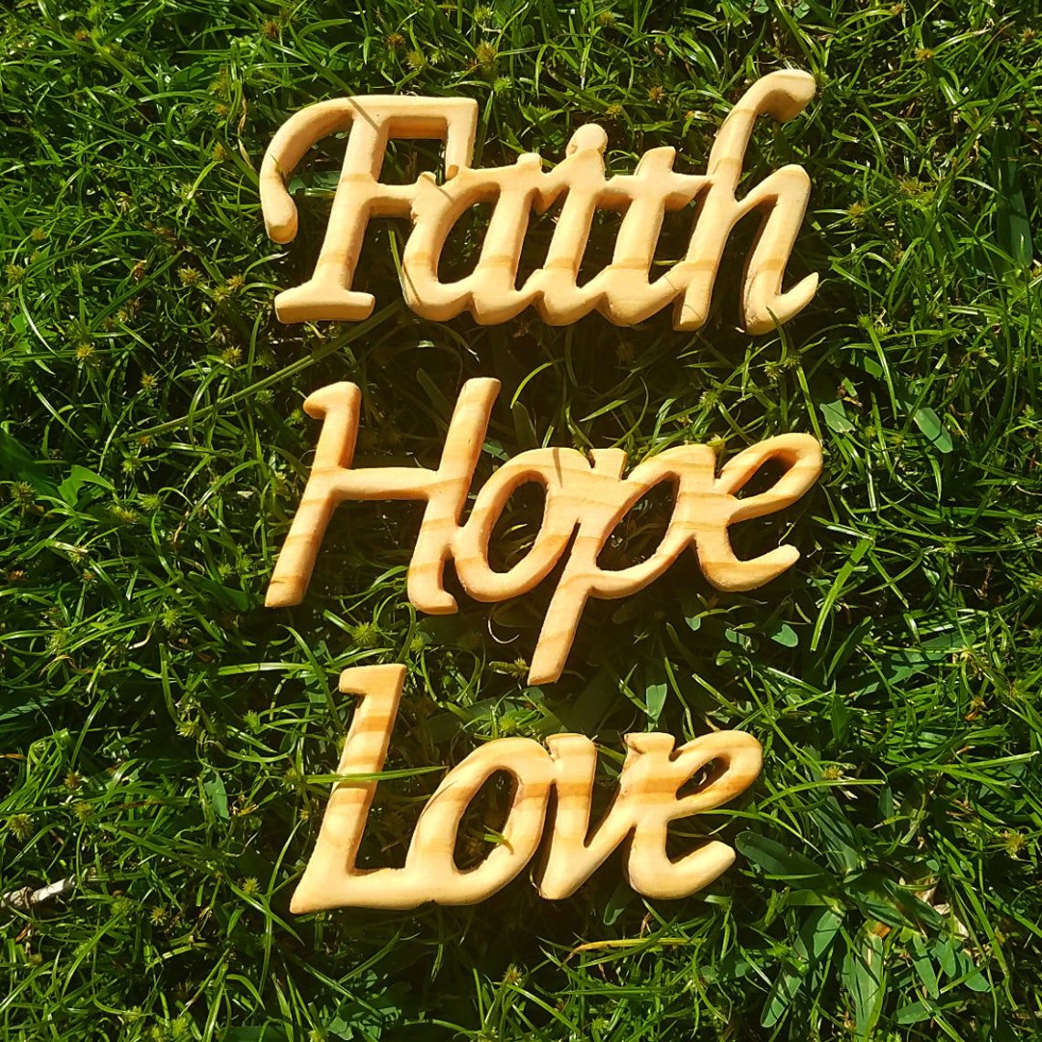 Faith Hope Love Signs Set of 3 Etsy