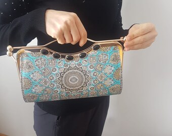 Handmade Turkish Carpet Pattern Women Handbags Shoulder Bags Extra Large Kilim Design New Look Travel Shopping UK Girls Gift