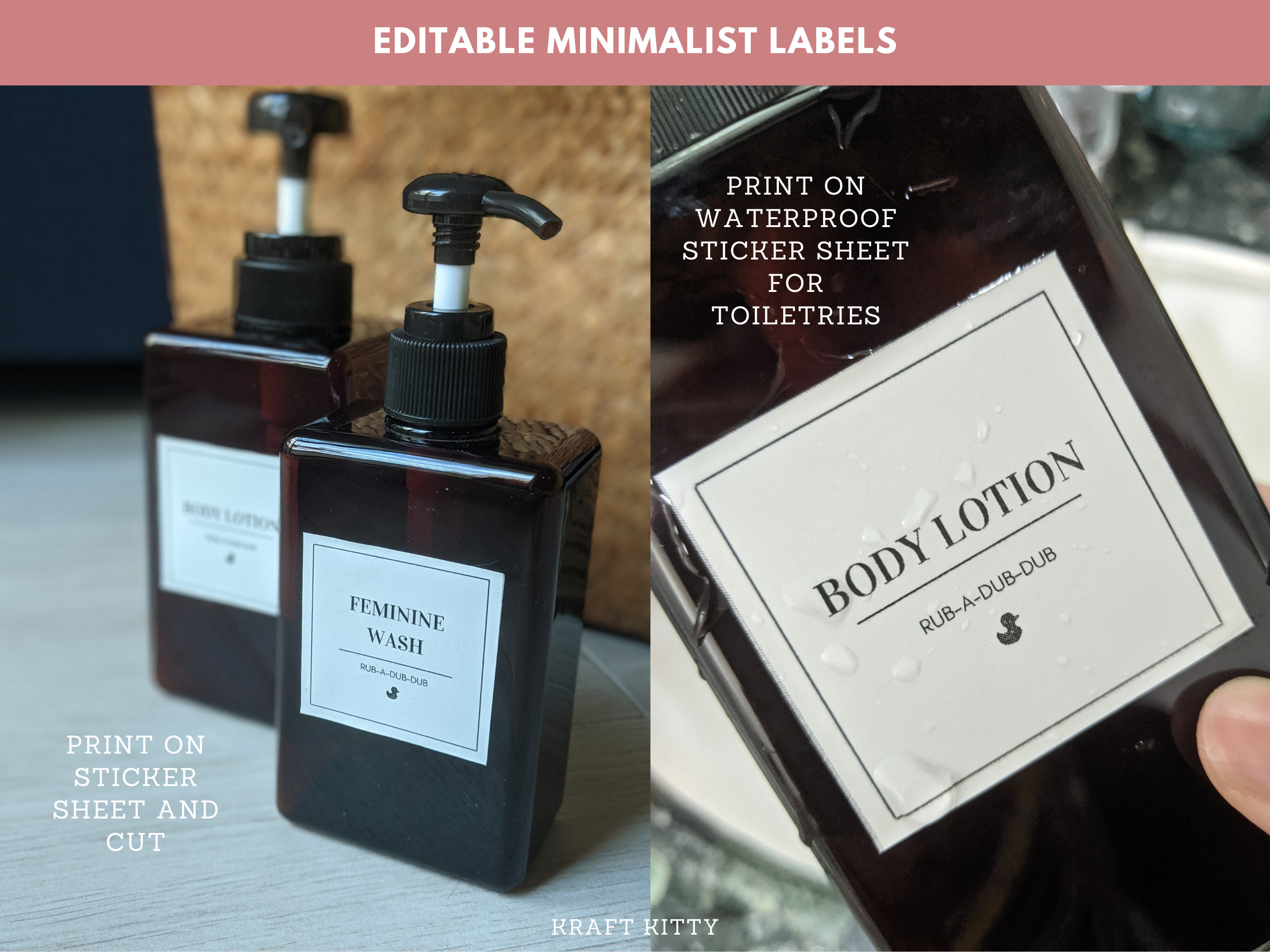 Editable Minimalist Labels - Etsy