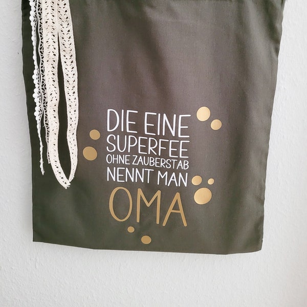 Geschenk für Oma | Baumwolltasche | Einkaufstasche