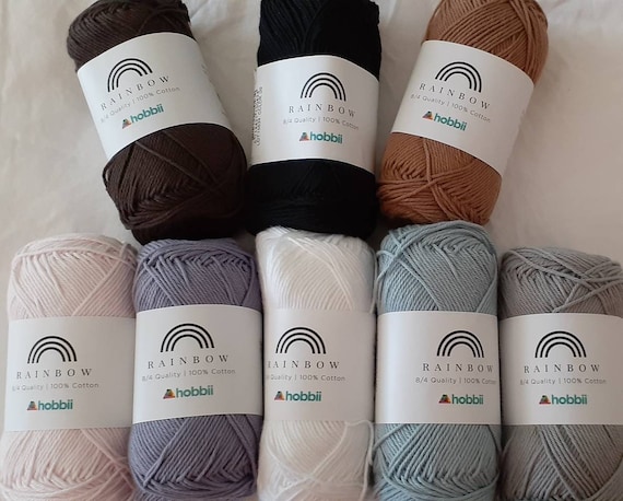 Rainbow Cotton Yarn 8/4 Hobbii - Etsy 日本