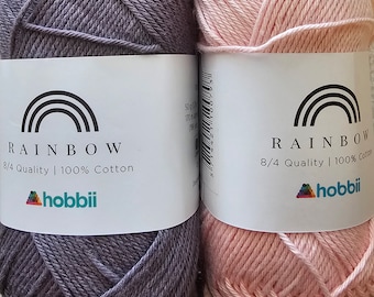 Rainbow 100% cotton 8/4.  Hobbi