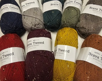 Brava tweed worsted.  Knit Picks.