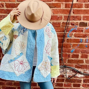Vintage Patchwork Quilt Handmade Oversized Coat