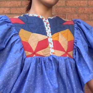 Handmade Vintage Quilt Top Tunic Blouse Top