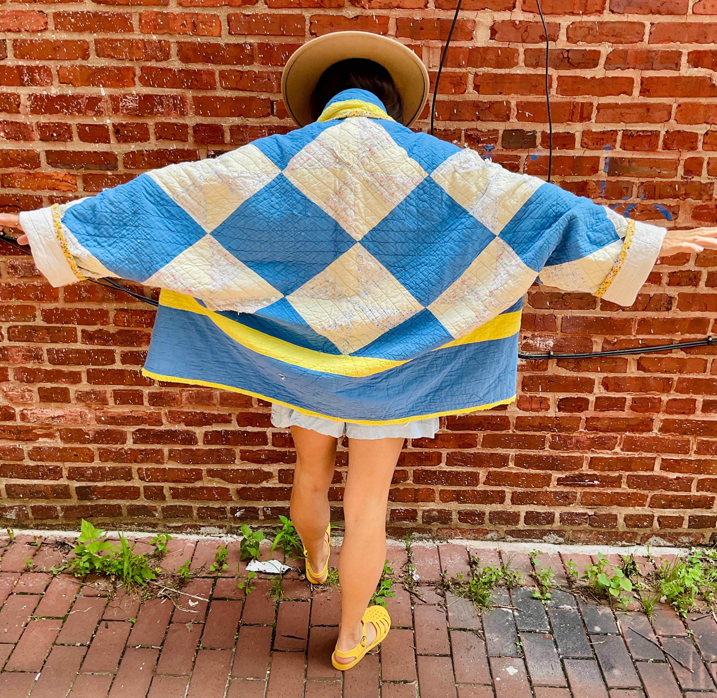 Vintage Patchwork Quilt Handmade Oversized Coat