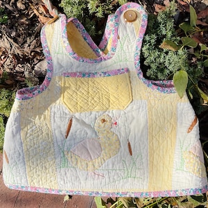 Baby Girls/Little GirlsVintage Patchwork Quilt Handmade Swing A-Line Crossback Romper
