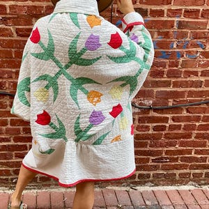 Vintage Patchwork Quilt Handmade Oversized Coat