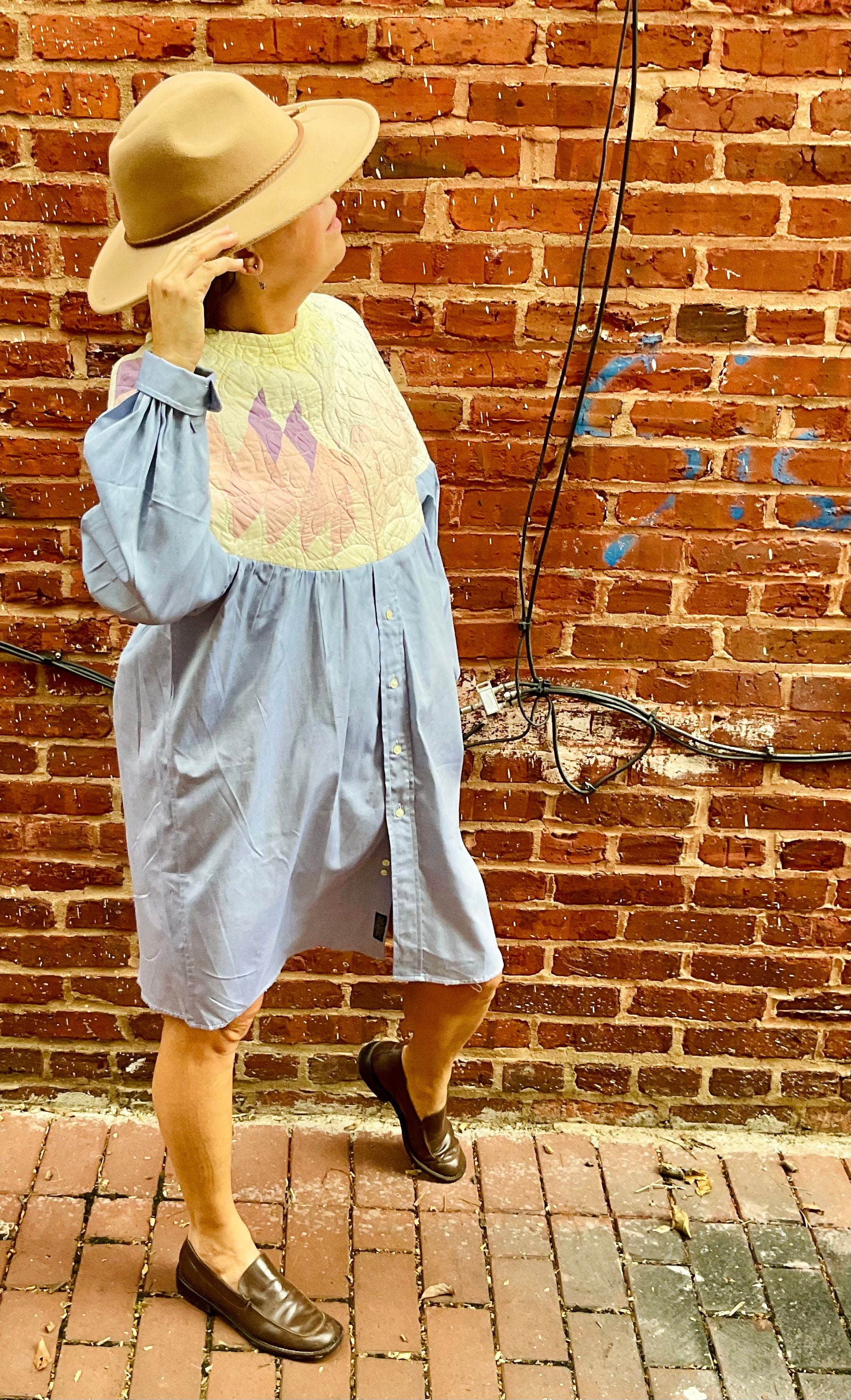 Handmade Vintage Quilt Capelet Style Poets Smock Dress/top - Etsy