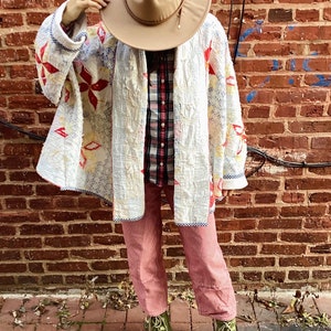 Vintage Patchwork Quilt Handmade Oversized Coat