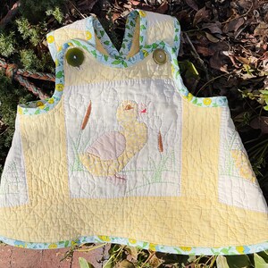 Baby Girls/Little GirlsVintage Patchwork Quilt Handmade Swing A-Line Crossback Romper