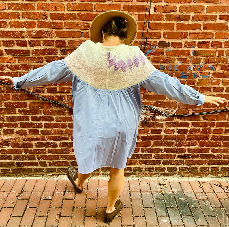 Handmade Vintage Quilt Capelet Style Poets Smock Dress/top - Etsy