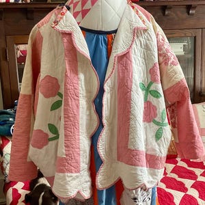 Vintage Patchwork Quilt Handmade Oversized Coat