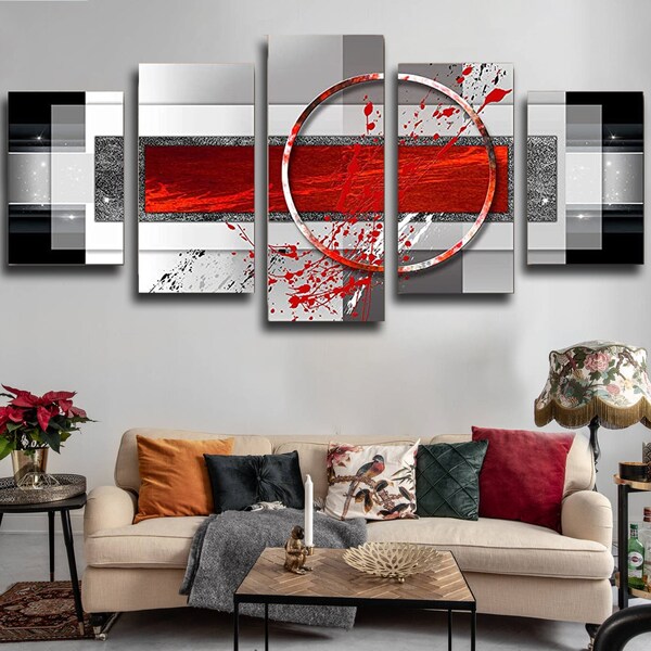 Red Kitchen Wall Art - Etsy
