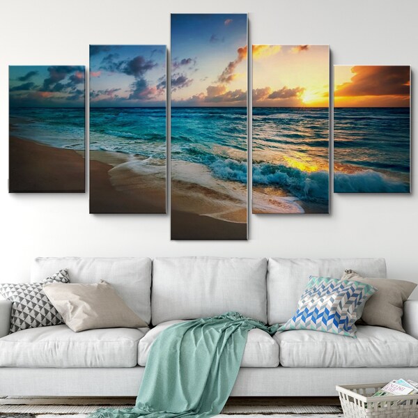 Beach Canvas Art Etsy