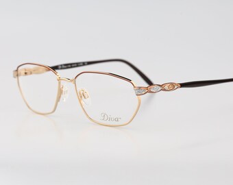 MAURICE ST N 1040 Gold Tone Oversized Hexagon Eyeglasses  display picture 3