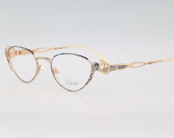 Lunettes Vintage Silhouette 6105/20, Monture Carrée Or Vert — Neuves Sans étiquette, Style Rétro Unisexe