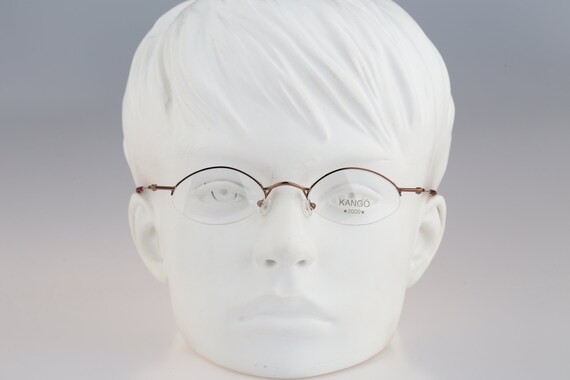 Kango 2000 Kelly 01 Vintage 90s Half Rim Small Oval Glasses Frames Mens Womens NOS Etsy