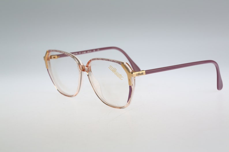 Lunettes Vintage Silhouette 1749/10 - Bleu Transparent Argenté - Forme Ovale - Neuf Sans étiquette