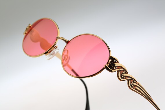 Gold oval sunglasses, Anteprima Enia 3, Vintage 9… - image 3