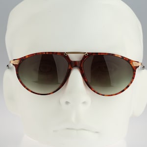 Puma P 642 K 581, Vintage 80s gold & tortoise aviator sunglasses men and women NOS