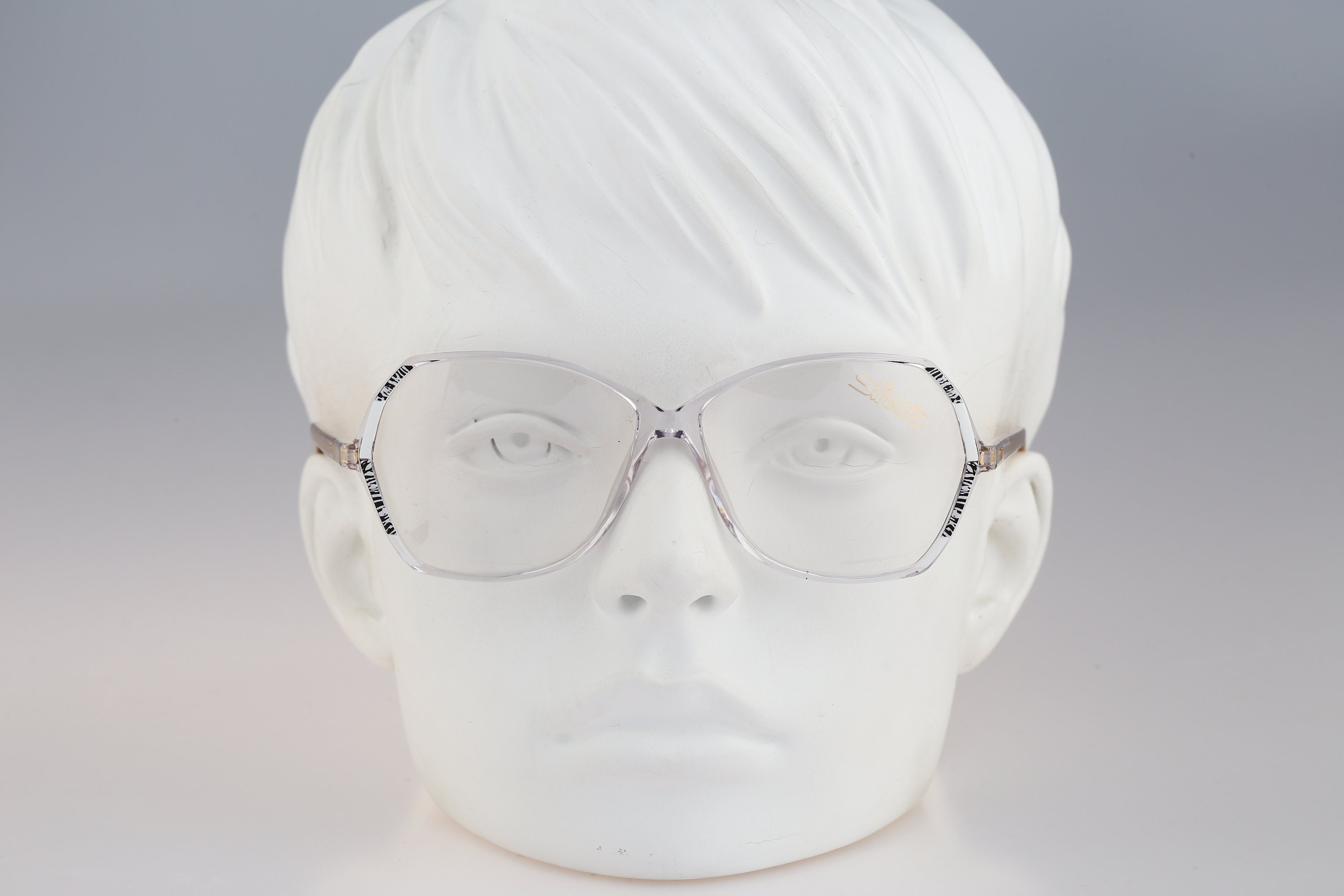 Silhouette M 1739 20 C 1744, Vintage 80s Unique Clear Oversized Silhouette M 1739 20 C 1744, Vintage 80s Unique Clear Oversized