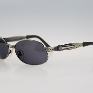 Charro CH 02 6, Vintage 90s antique silver steampunk riders wrap sunglasses mens and women, NOS