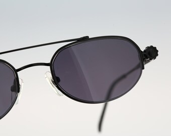 Jean Paul Gaultier 56-7117, Vintage 90s Black Small Hexagon