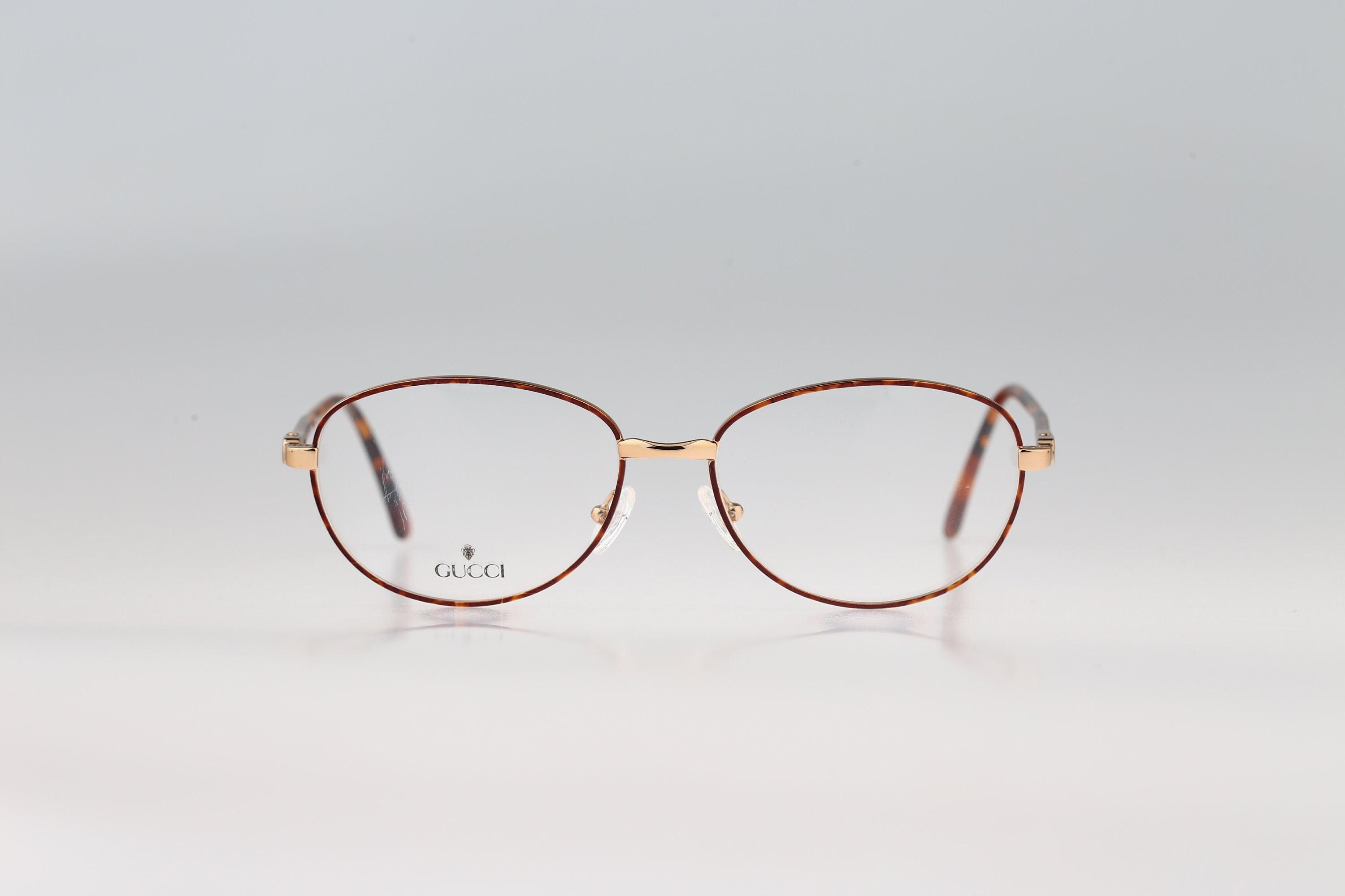 Gucci GG 2362 GB7, Vintage 90s Tortoise and Gold Round Eyeglasses