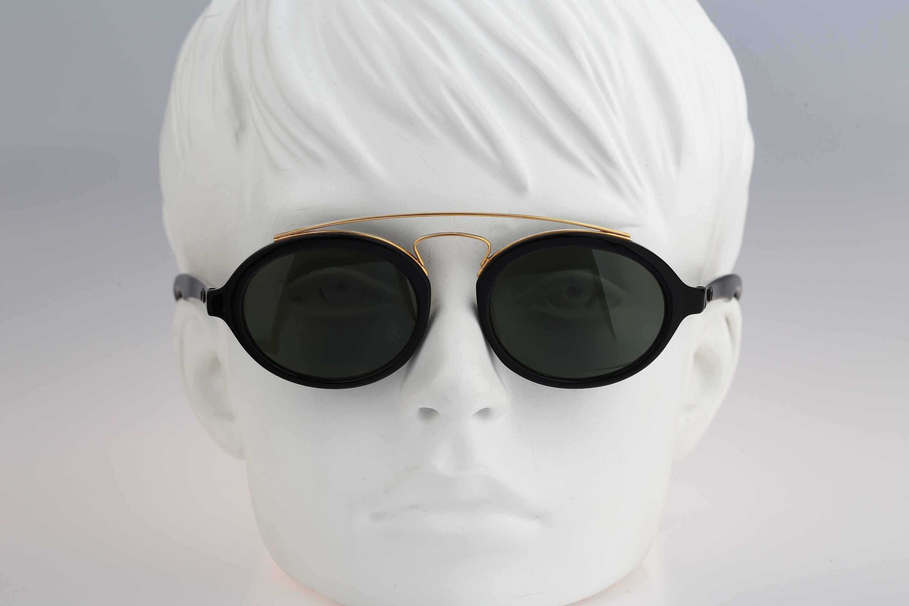 Ray Ban BL Gatsby Style 6 W0940, Vintage 90s Black & Gold Ray Ban BL Gatsby Style 6 W0940, Vintage 90s Black & Gold