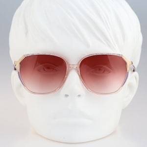 Silhouette M 1749 20 C 1832, Vintage 80s clear oversized butterfly sunglasses women, NOS