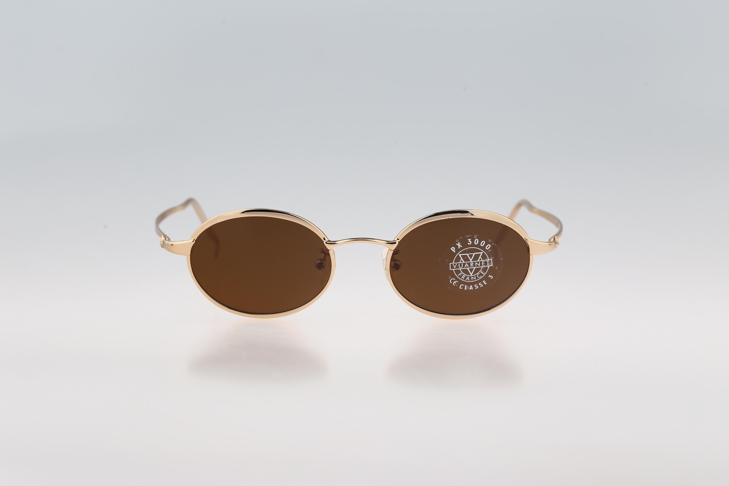 Lunettes De Vue VUARNET Vintage Années 80 - Monture Or Doré Ovale, écaille - Neuf