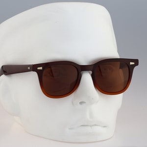 Bolle Sunrock, vintage tweekleurige vierkante wayfarer-zonnebril uit jaren 90 heren en dames, NOS