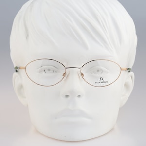 Rodenstock R 4369 D, Vintage 90s gold and silver oval eyeglasses frames mens and womens NOS