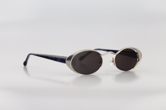Lagerfeld 4143 03, Vintage 90s Silver Unique Half Rim  display picture 3