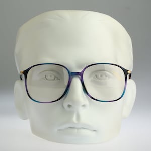 Silhouette M 2732 C 1936, Vintage 80s blue tortoise lightweight oversized square eyeglasses frames mens & womens / NOS