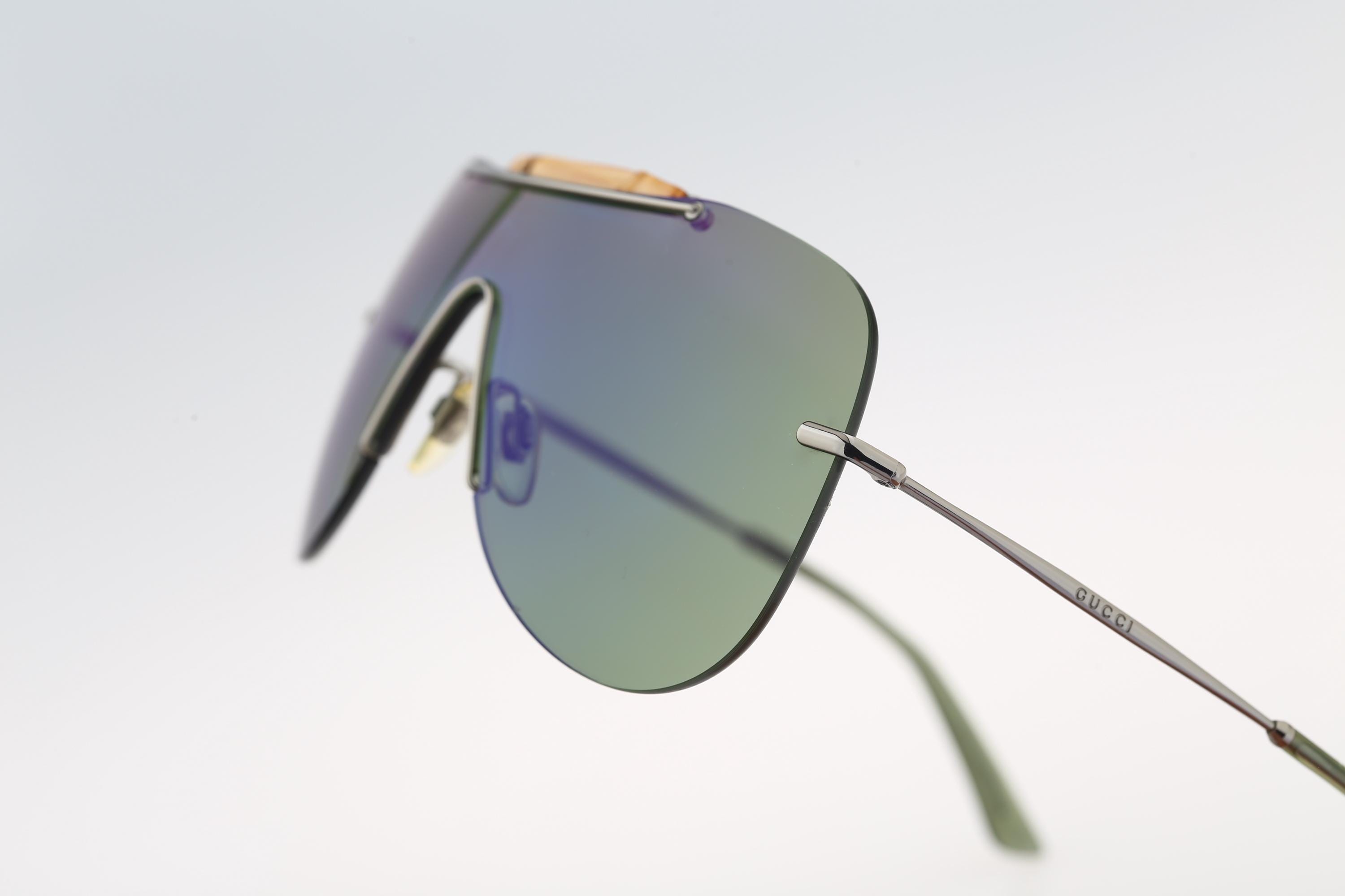 Gucci GG 4262 S 6LBHZ, Vintage 2000s Rimless Overized Shield