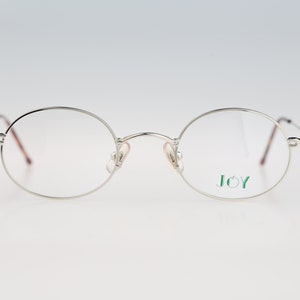 Joy 3354, Vintage 90s silver small round eyeglasses frames mens & womens NOS
