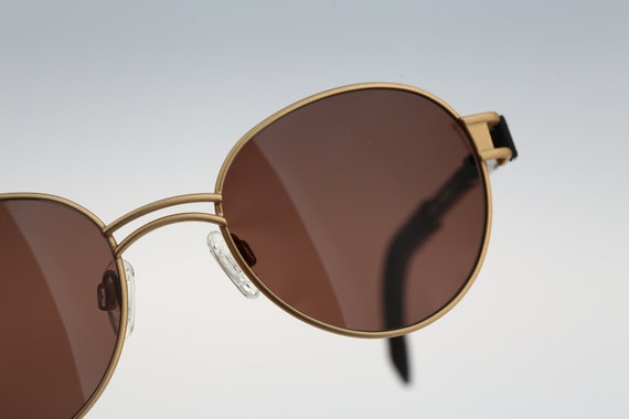 Gold round sunglasses men, Adidas A702 6050, Vint… - image 7