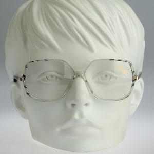 Silhouette M 1729 C 1635, Vintage 80s unique colorful & clear oversized hexagon glasses frames womens NOS