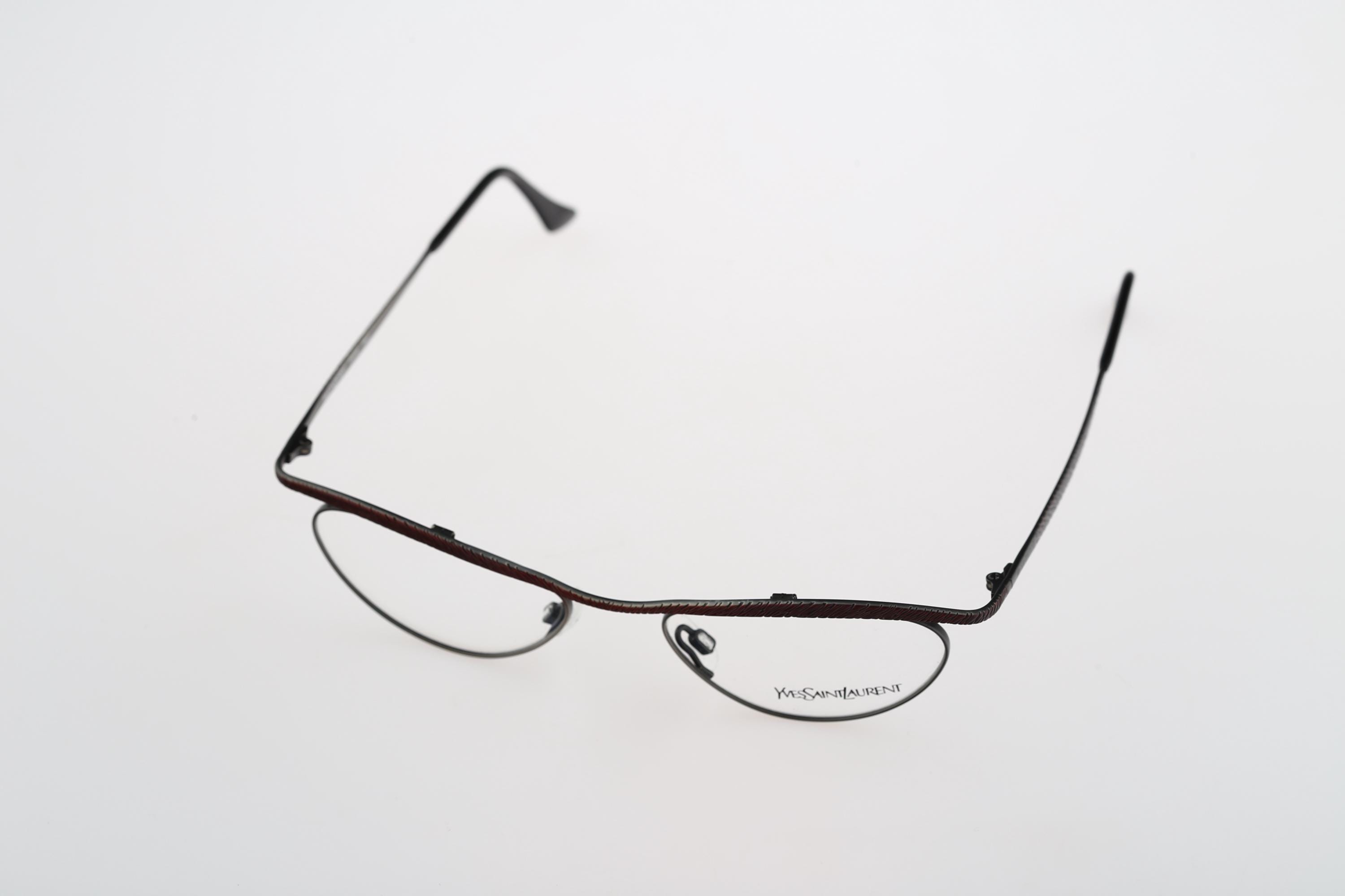 Yves Saint Laurent 4047 Y222, Vintage 90s Antique Grey and Red