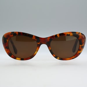 Nouvelle Vague Amy E19, gafas de sol cuadradas estilo ojo de gato con diseño de tortuga, estilo vintage de los años 80, para mujer, NOS