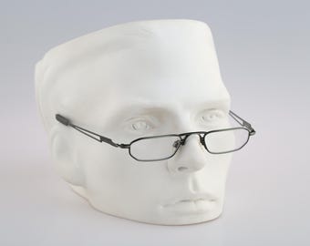 Neostyle Liseur 902 923, Vintage 90er Jahre Unikat Antik Grün kleines Rechteck Lesebrille Herren, NOS
