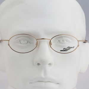 Robert Rudger 2170 276 M3, Vintage 90s gold unique small oval eyeglasses frames mens & womens NOS