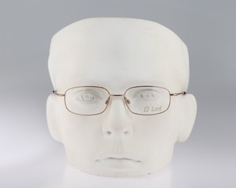 Lord 7067 6, Vintage 90s gold small rectangle glasses frames mens & womens NOS