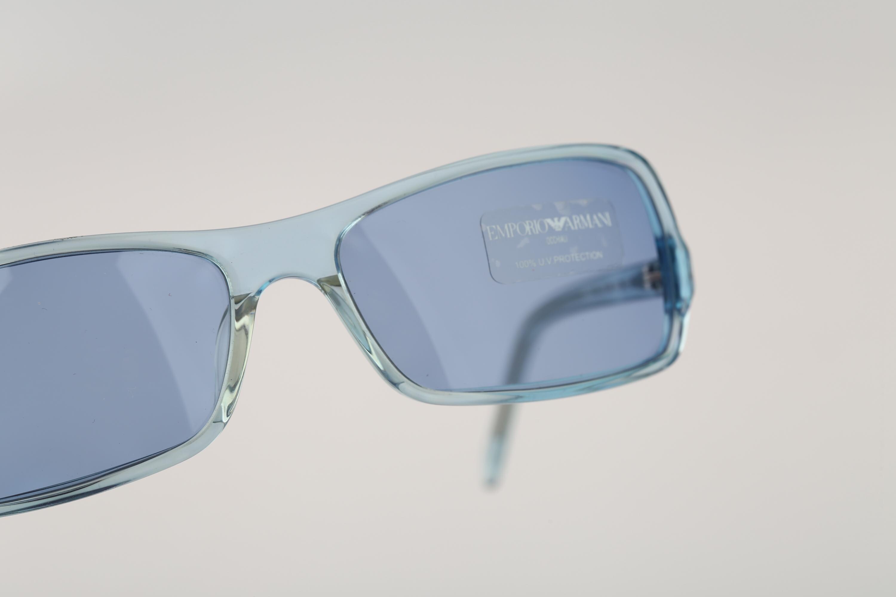 Emporio Armani 708 S 774 9, Vintage 2000s Navy Blue Lenses Wrap