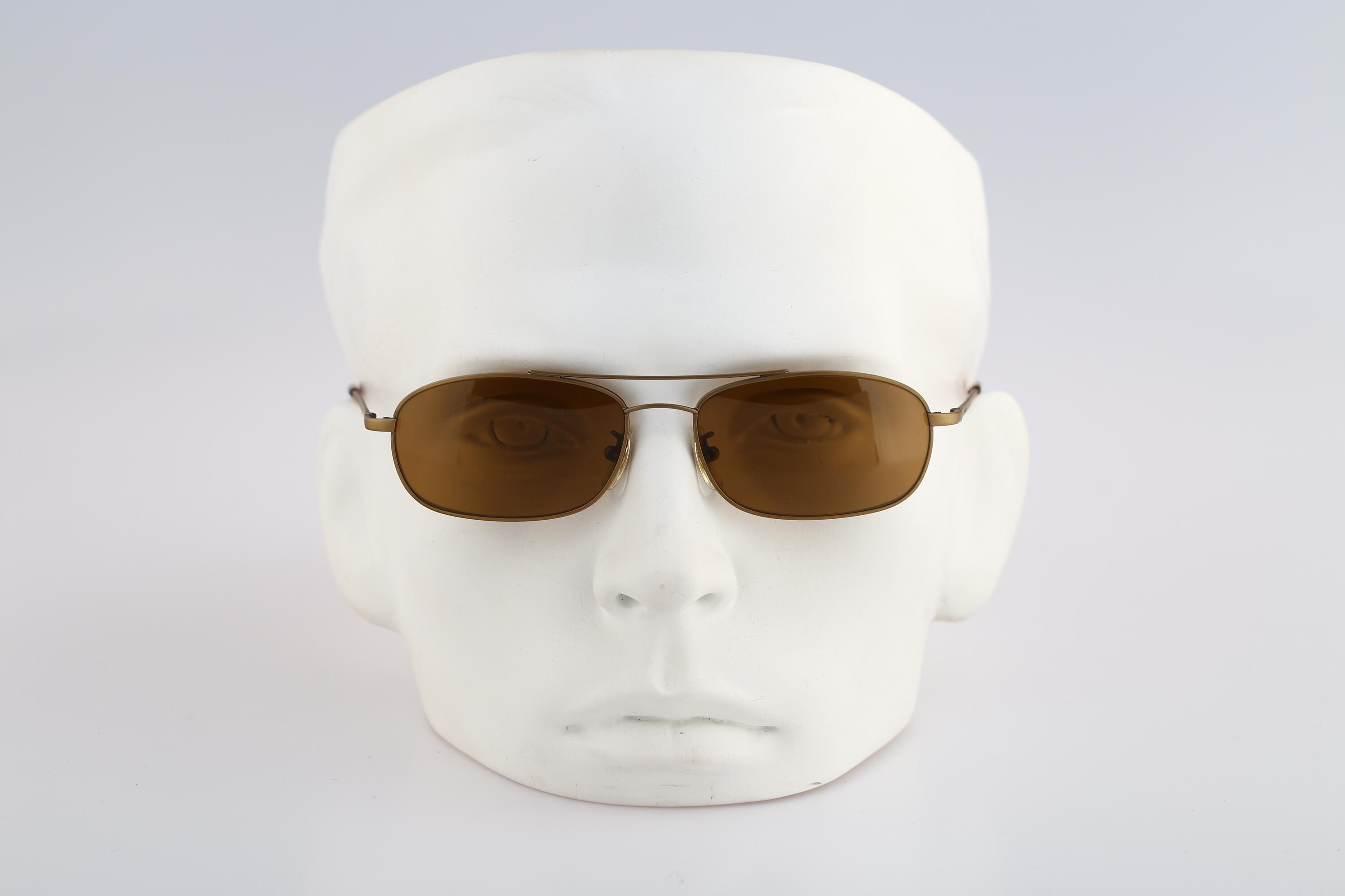 Vintage Calvin Klein Gold Frame Aviator Sunglasses...RARE! Calvin Klein Aviator Gold-Tone/Brown 60 mm Men main image 2