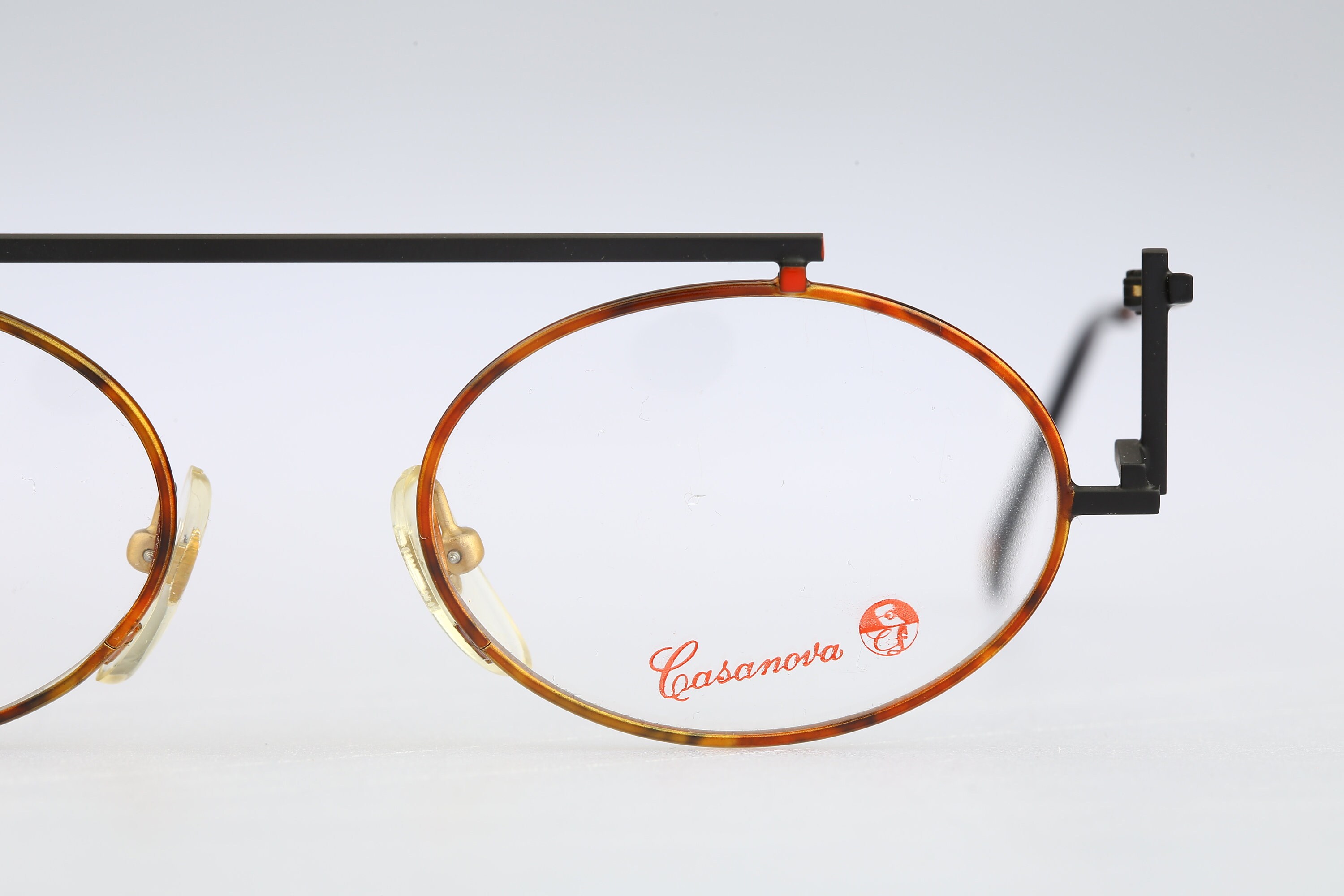 Lunettes De Soleil Vintage Casanova RVC-4 - Noir Multicolore, Forme Ovale, New Old Stock