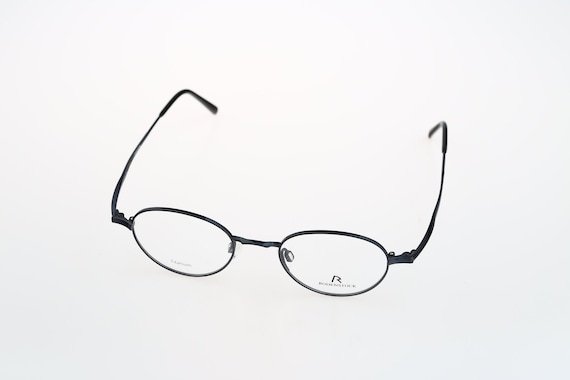 Rodenstock R4221 C Titanium, Vintage 90s Blue Small Panto Round