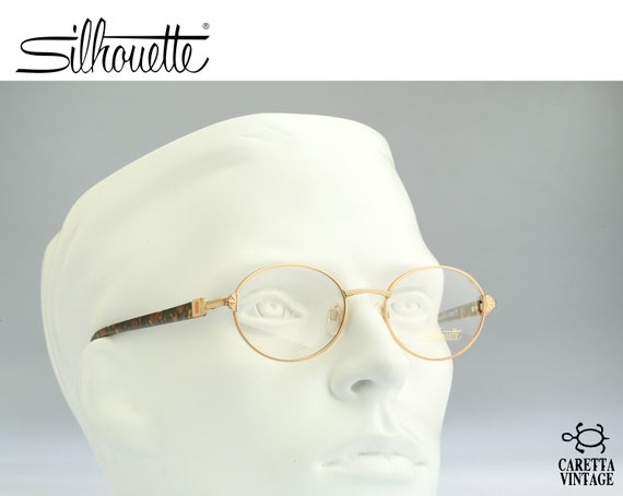 Silhouette M 6335 V 6050 Vintage 90s gafas ovaladas de oro unicas monturas hombre y mujer NOS Etsy Espana